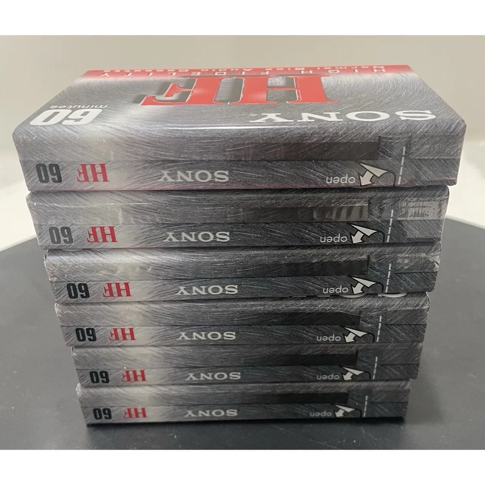 Sony HF 60 Min Audio Cassettes Pack of 6 Sealed New C-60HFC Type 1 Normal Bias⁠